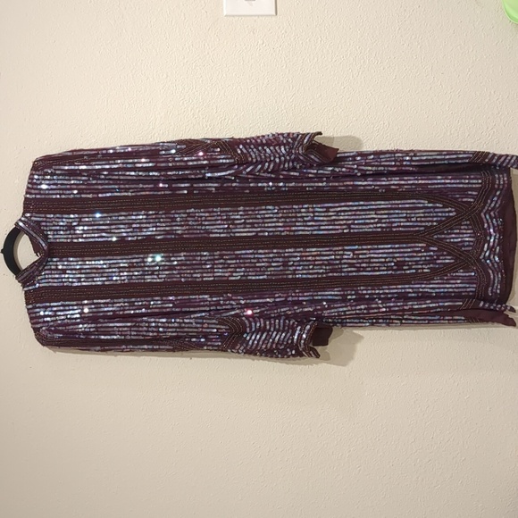 Vintage Stunning Jack Bryan Long Sleeve Sequined Dress Size 16